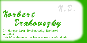 norbert drahovszky business card